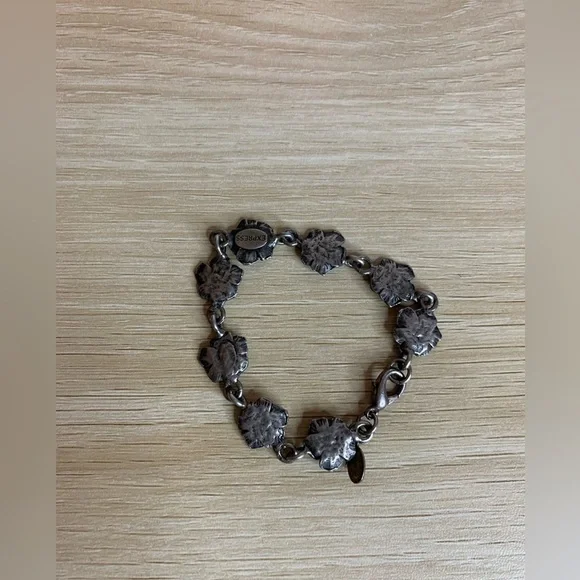 PRELOVED EXPRESS ROSE SILVER TONE LINK BRACELET - Picture 3 of 3